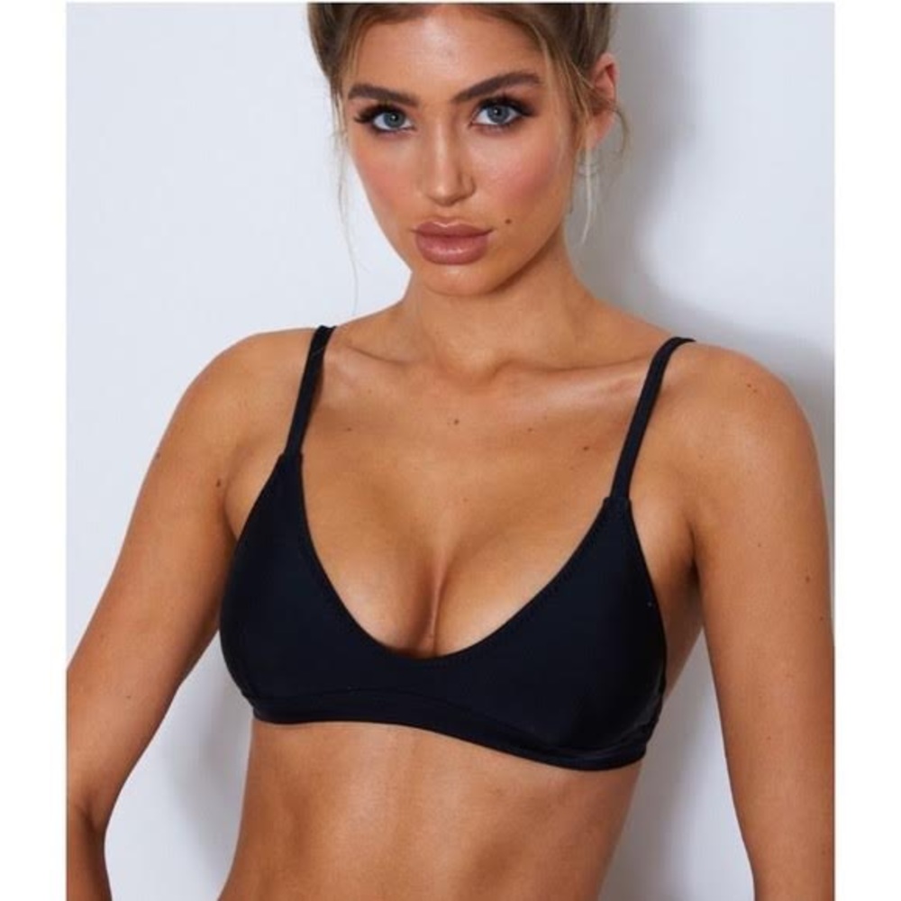 ✨NWT White fox boutique black bikini set
